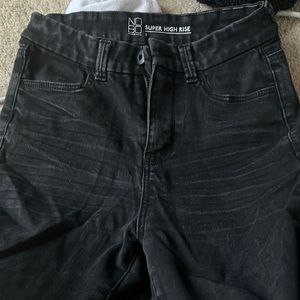 High rise black jeans